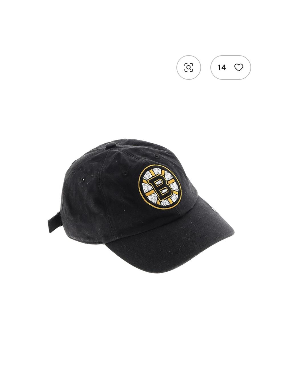 47 Brand Boston Bruins Black Baseball Cap